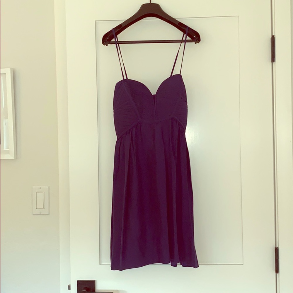 Parker spaghetti strap silk mini dress